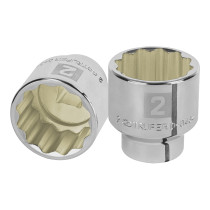 Dado de 2", 12 puntas, cuadro 3/4", TRUPER