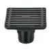 Resumidero cuadrado 4" x 4", acero inoxidable, negro, AQUA