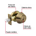 Cerrojo llave-llave latón antiguo, llave puntos, HERMEX