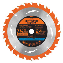 Disco sierra 7-1/4" p/madera, 24 dientes centro 5/8", EXPERT