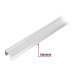 Riel superior "JJ" de aluminio para sistemas corredizos 3 m