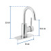 Monomando corto para lavabo, cromo, FOSET TÚBIG