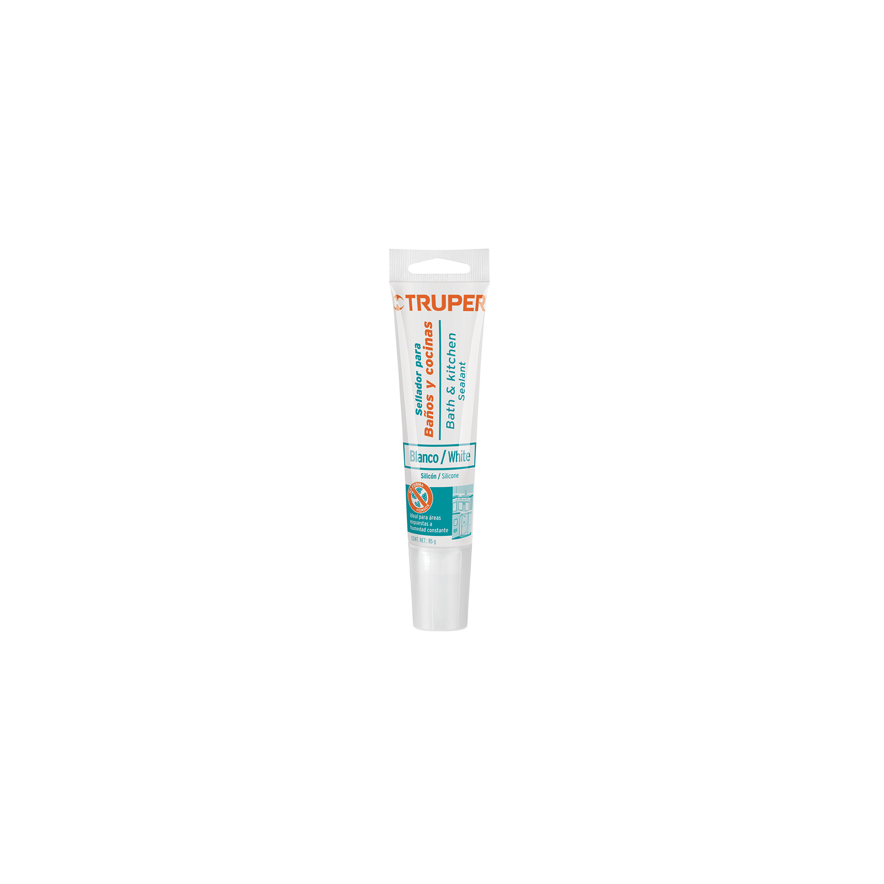 Sellador blanco para baños y cocinas, 85 g, TRUPER