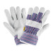 Guantes de carnaza y loneta, unitalla, PRETUL