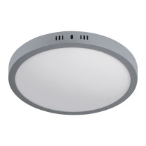 Luminario LED plafón 24W 6500K, redondo, gris, VOLTECK