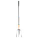 Bieldo para paja, 4 dientes, mango largo de acero 48" TRUPER