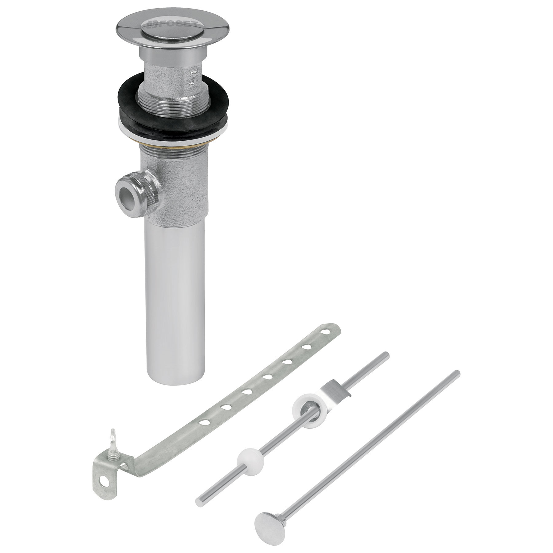 Contra para lavabo, con rebosadero,sistema automático, cromo