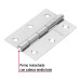 Bisagra rectangular 3-1/2" acero pulido, HERMEX