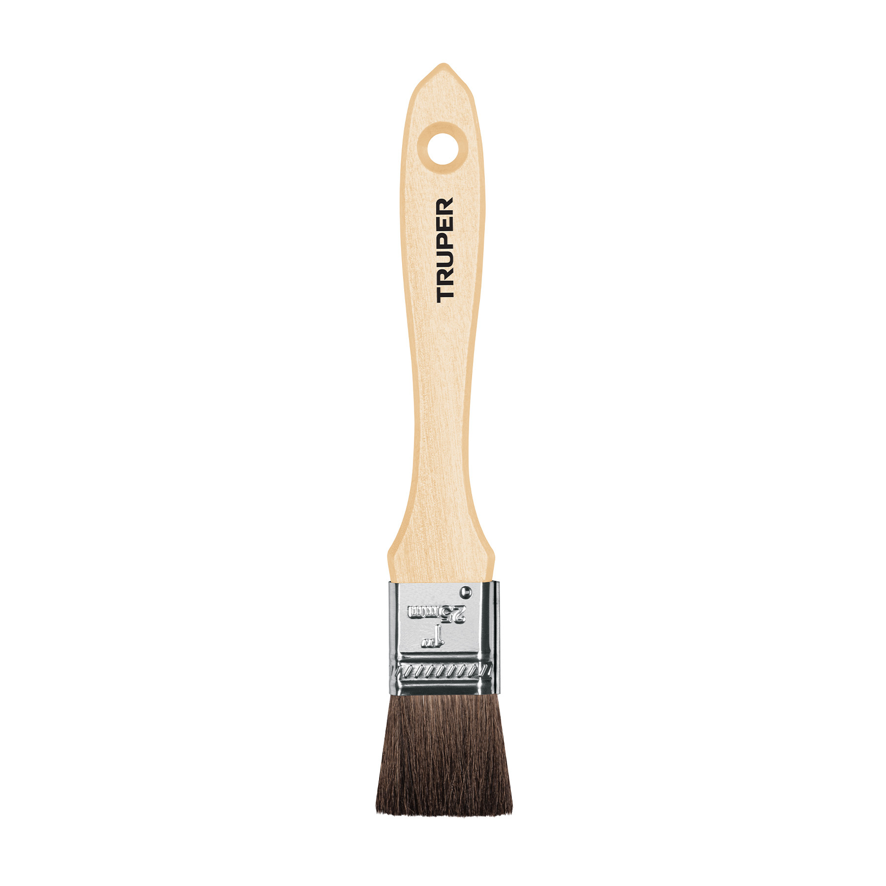Brocha pelo de camello de 1" con mango de madera, TRUPER