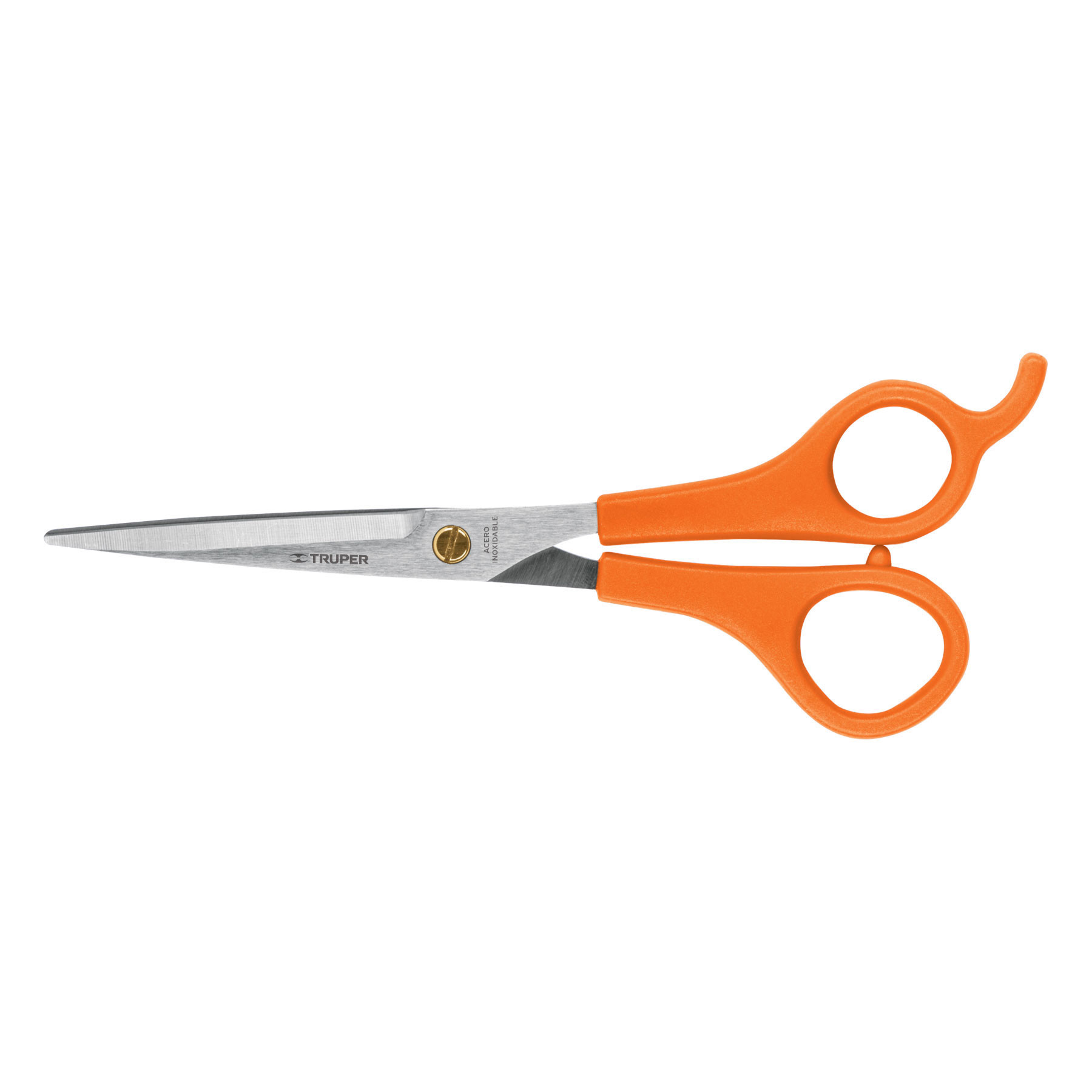 Tijera 6" estilista, con gancho, acero inoxidable, TRUPER