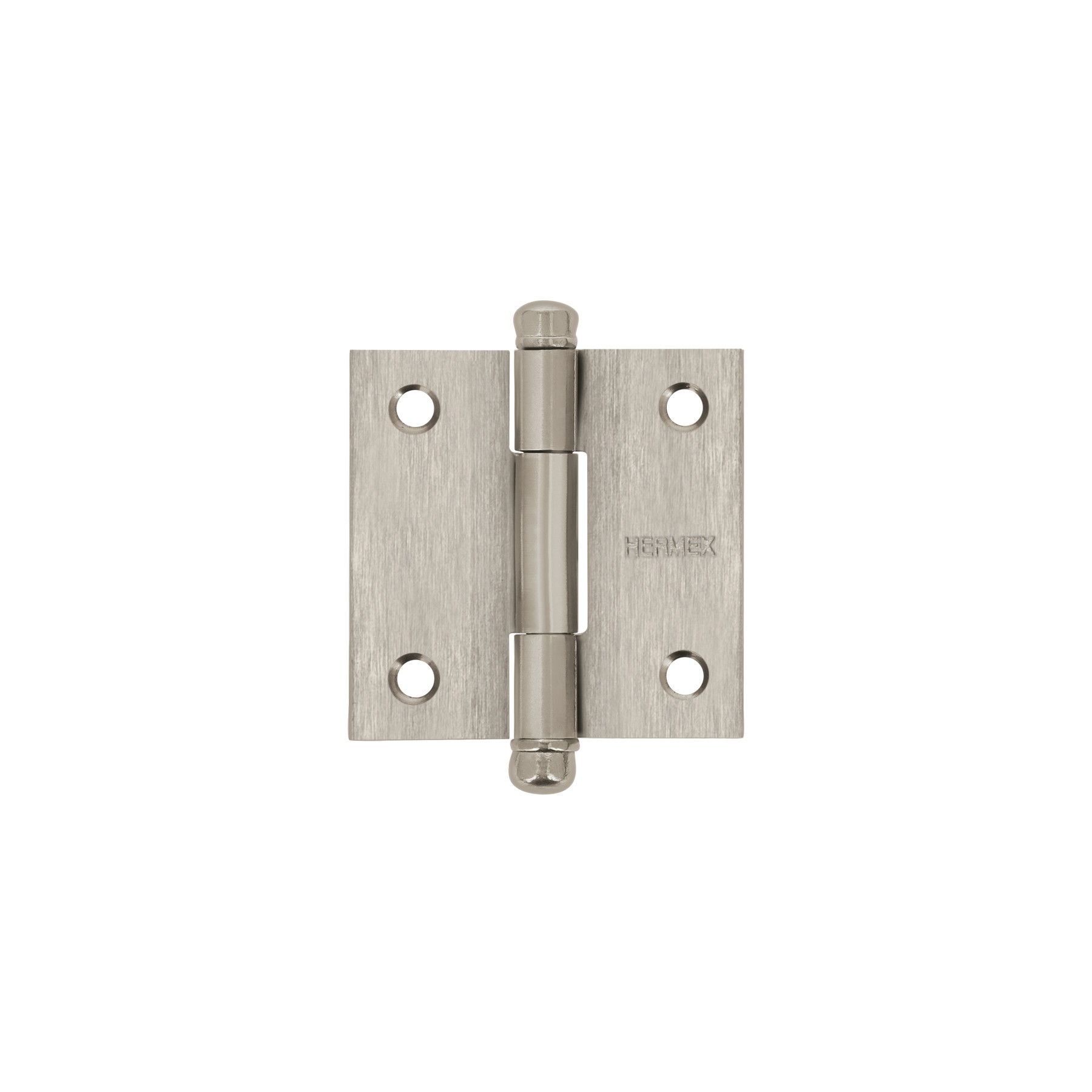 Bisagra cuadrada 2" acero inox, cabeza redonda, HERMEX
