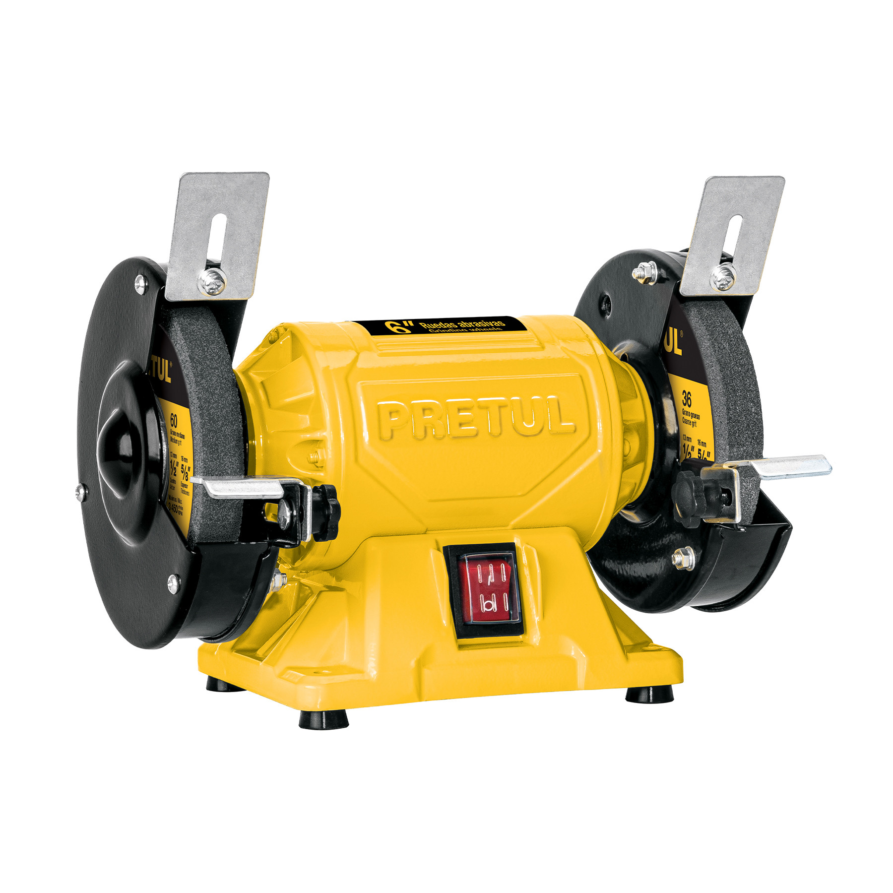 Esmeril de banco de 6" de 1/4 HP (185 W), PRETUL