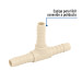 Tee inserción 3/8" de polipropileno, FOSET