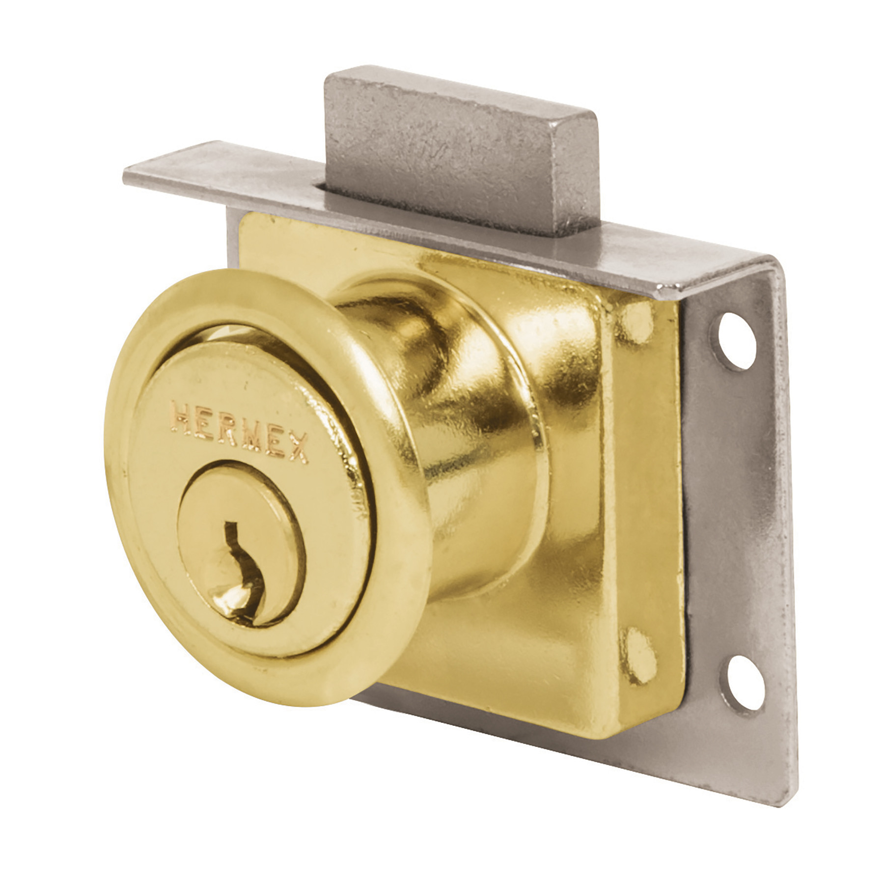 Cerradura para mueble, modelo 24, latón, HERMEX