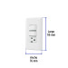 Placa armada con contacto y 2 interruptores sencillos, BASIC