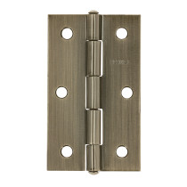 Bisagra rectangular 3-1/2" latón antiguo, HERMEX