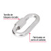 Bandola de acero de 1/2" con seguro, FIERO