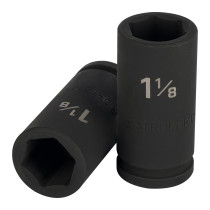 Dado largo de impacto de 1-1/8", 6 puntas, cuadro 3/4"