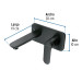 Monomando a pared para lavabo, negro, FOSET RIVIERA