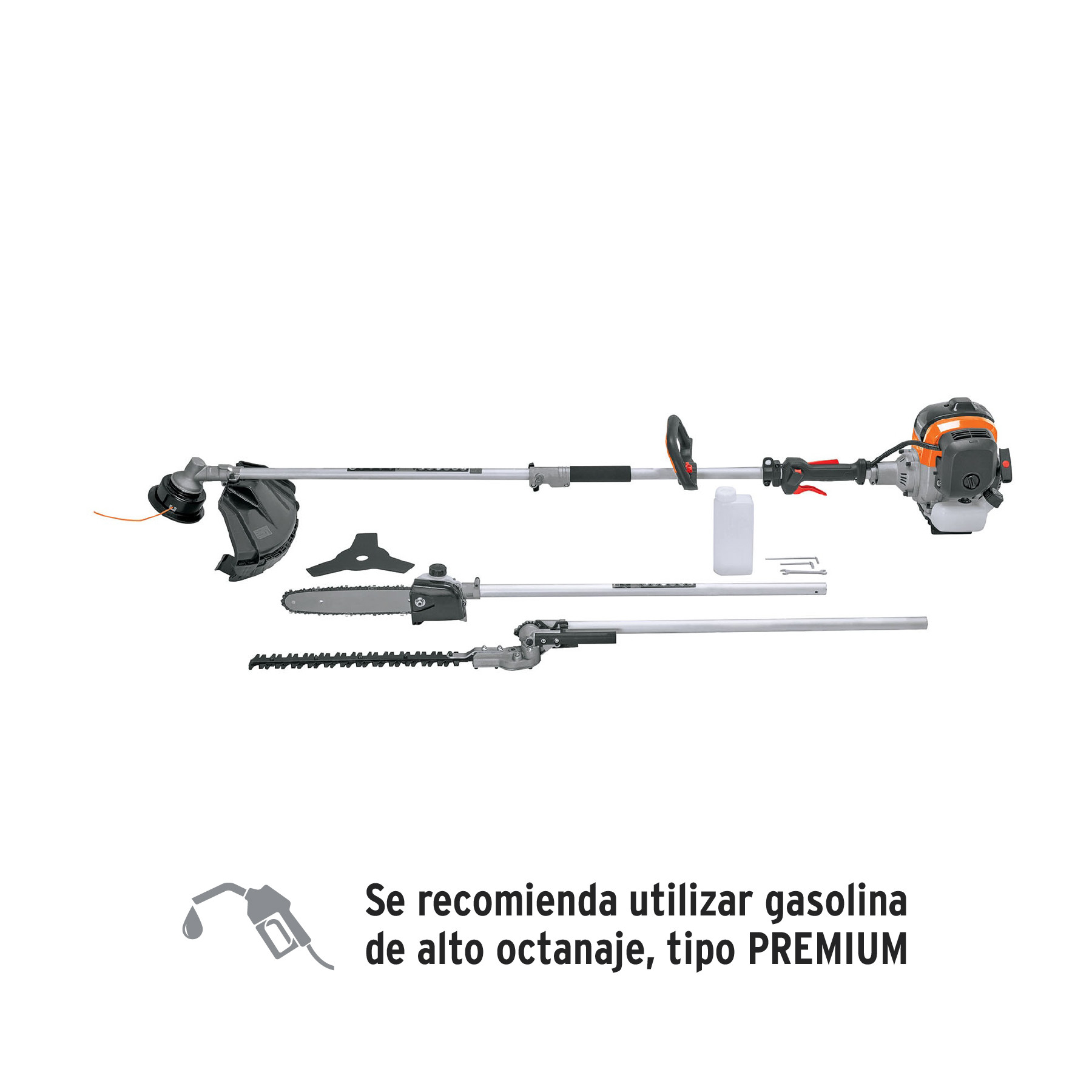 Desbrozadora multifuncional 4 en 1, a gasolina 45 cc, TRUPER