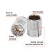 Dado de 15 mm, 12 puntas, cuadro 3/8", TRUPER