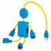 Multicontacto 16 AWG figura de niño con 4 entradas, VOLTECK