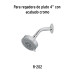 Regadera cromo 4"con 5 funciones, sin brazo, FOSET ELEMENT