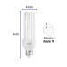 Lámpara triple T4 20 W luz de día en blíster, VOLTECK
