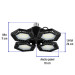 Lámpara LED 100W 6500K con 4 paneles abatibles, VOLTECK