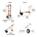 Diablo de carga convertible 3 en 1 de aluminio, TRUPER