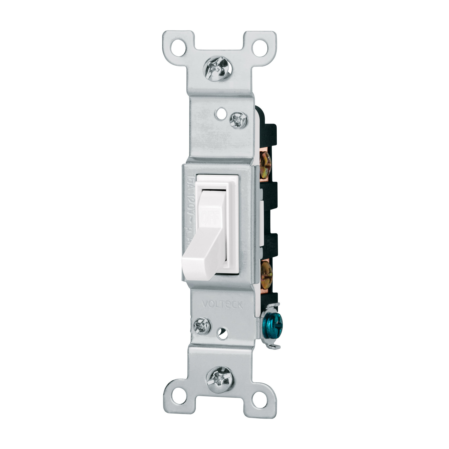 Interruptor vertical de palanca, Standard, blanco, VOLTECK