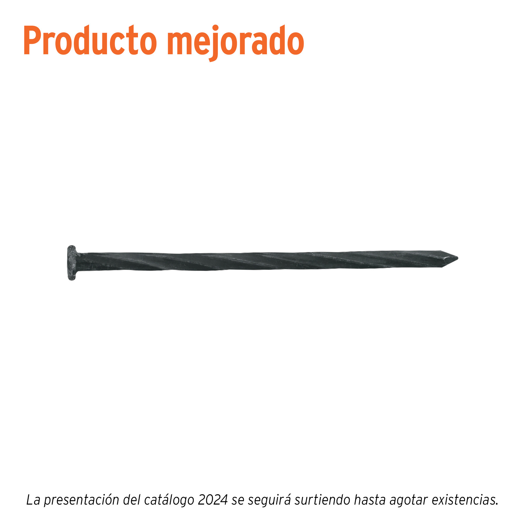 Kilo de clavos para concreto 3-1/2" negros, caja de 25 kg