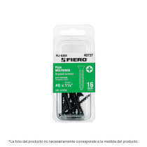 Blíster con 6 pijas #10 x 2-1/2" multiusos, FIERO