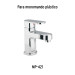 Maneral plano para monomando de lavabo, cromo, BASIC