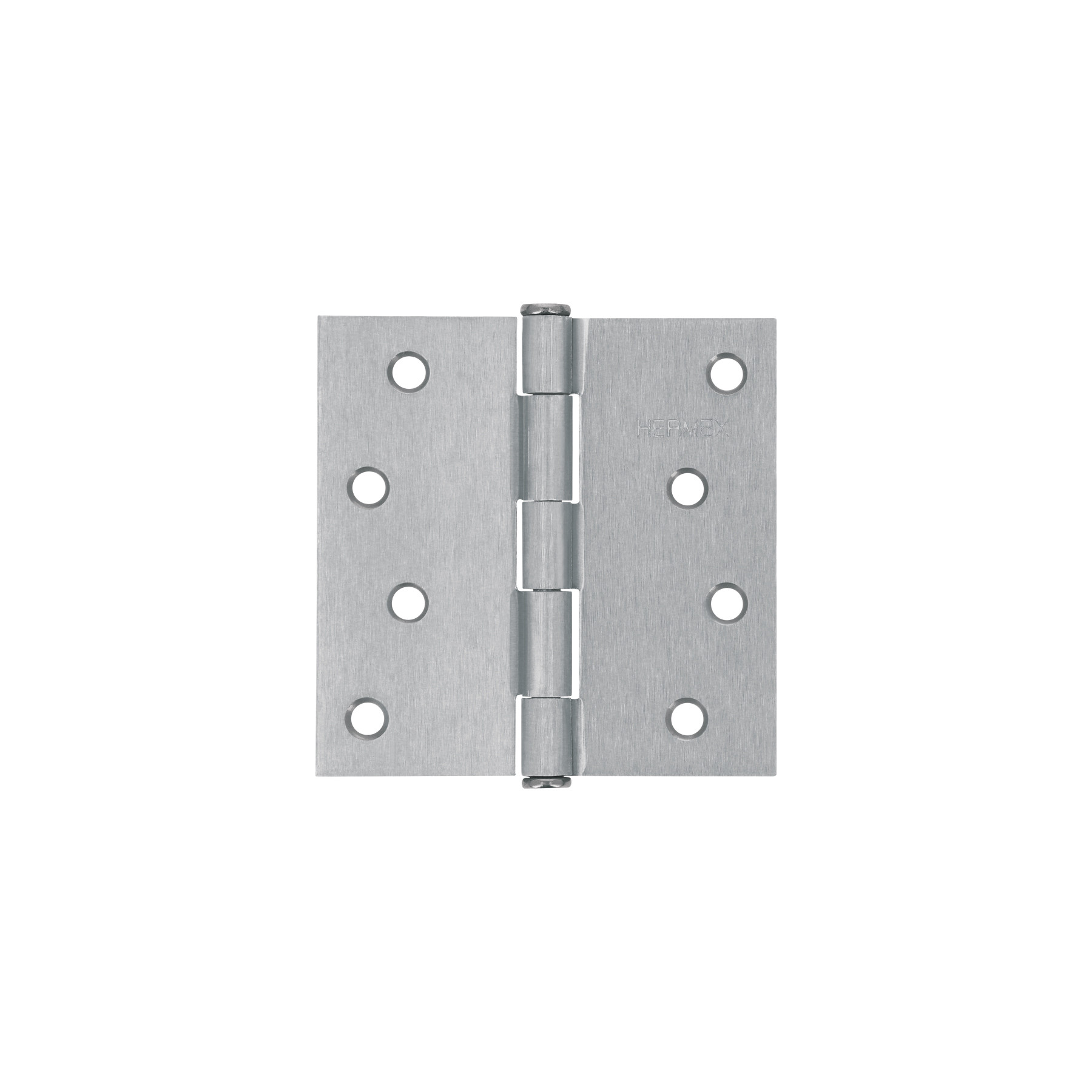 Bisagra cuadrada 4", satinado, cabeza plana, HERMEX