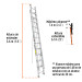 Escalera de extensión, tipo III, 24 peldaños, TRUPER
