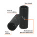Dado largo impacto de 7/8", 6 puntas, cuadro 1/2", TRUPER