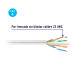Metro de cable UTP CAT6, Bobina de 305m, blanco, VOLTECK