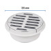 Coladera 5" universal,ABS, rejilla cromada 1/4 vuelta, FOSET