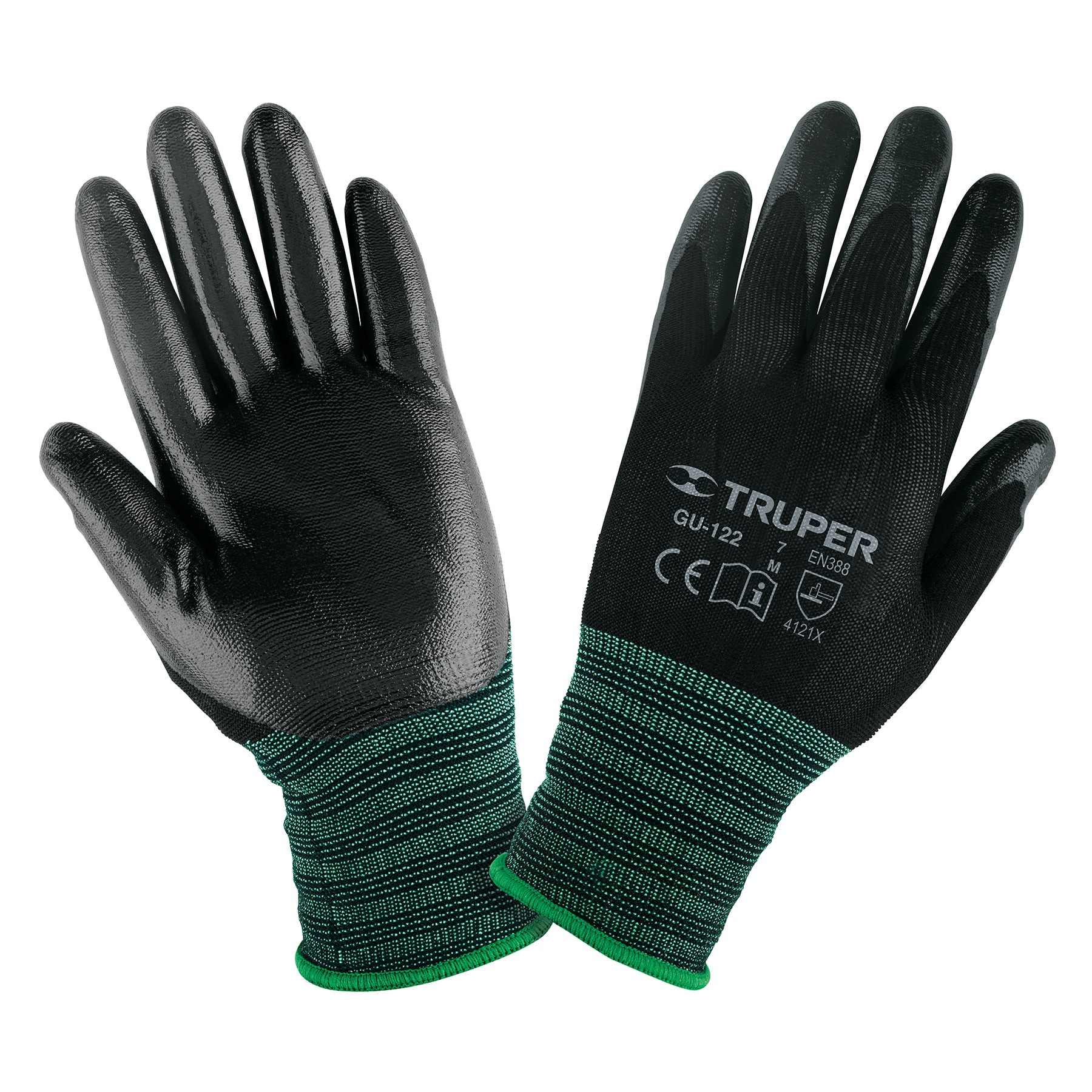 Guantes de nylon recubiertos de nitrilo, M, TRUPER