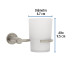 Portavaso cepillero satín con vaso de vidrio, FOSET ELEMENT