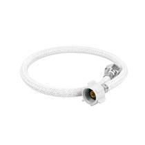 Manguera p/WC vinilo blanco 1/2"x7/8", 60cm, plástico/latón
