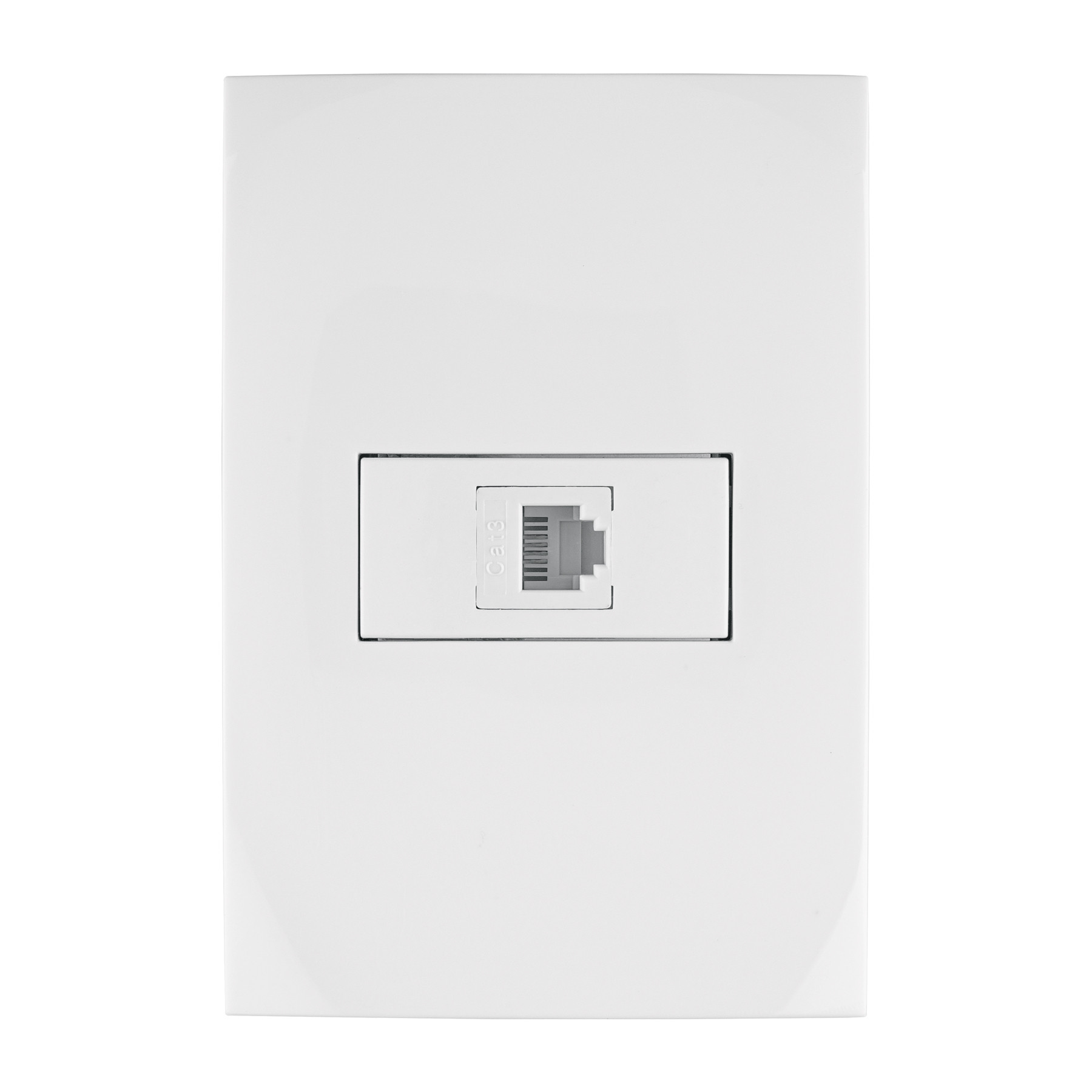 Placa armada con entrada para teléfono, línea Oslo, blanco