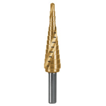Broca escalonada titanio 13 escalones 1/8" a 1/2", EXPERT