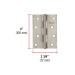 Bisagra rectangular 4" acero inoxidable, HERMEX