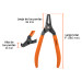 Pinza punta a 90° 6-3/4" para abrir anillos, mango de PVC