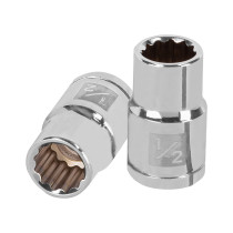 Dado de 1/2", 12 puntas, cuadro 1/2", TRUPER