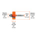 Broca para router, rebajado, 1-1/4" con balero, TRUPER