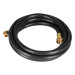 Manguera para gas, PVC negra, 3/8" flare, 3 m, FOSET