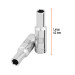 Dado largo de 8 mm, 6 puntas, cuadro 3/8", TRUPER